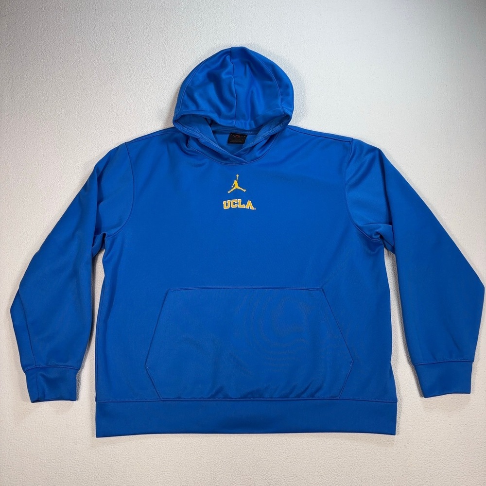 Jordan UCLA Hoodie Men's L Blue Embroidered Spellout Jumpman Logo University